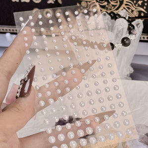 3 stuks parels en vlinders vormige nep piercing sticker met 1 stuks make-up pincet
