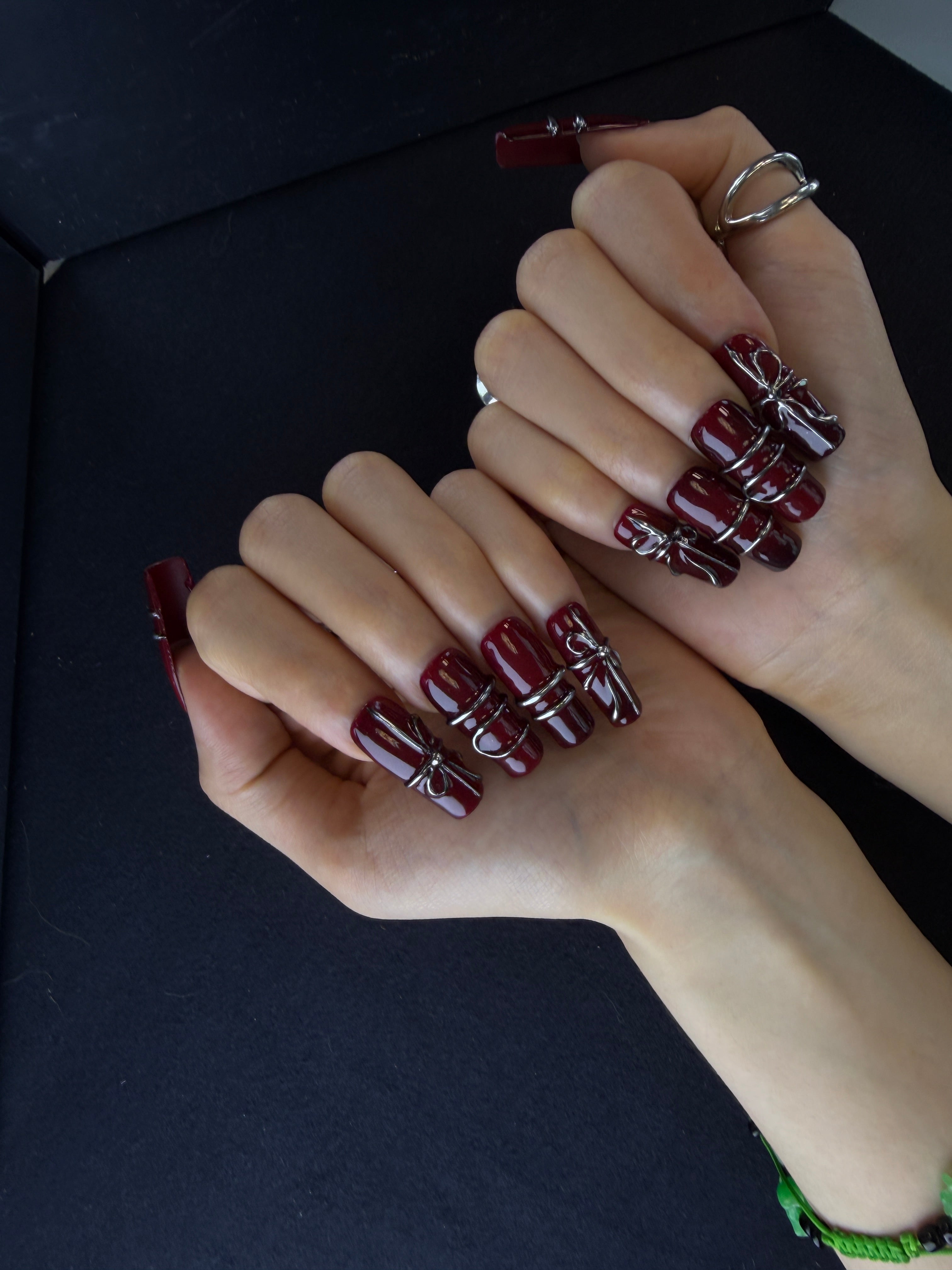 Burgundy Bow