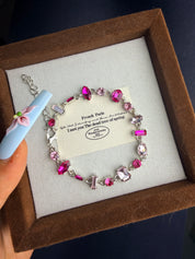 💜🩵🩷Main Character Lucky Bracelet – Adjustable Extension Chain (Purple / Pink / Blue)