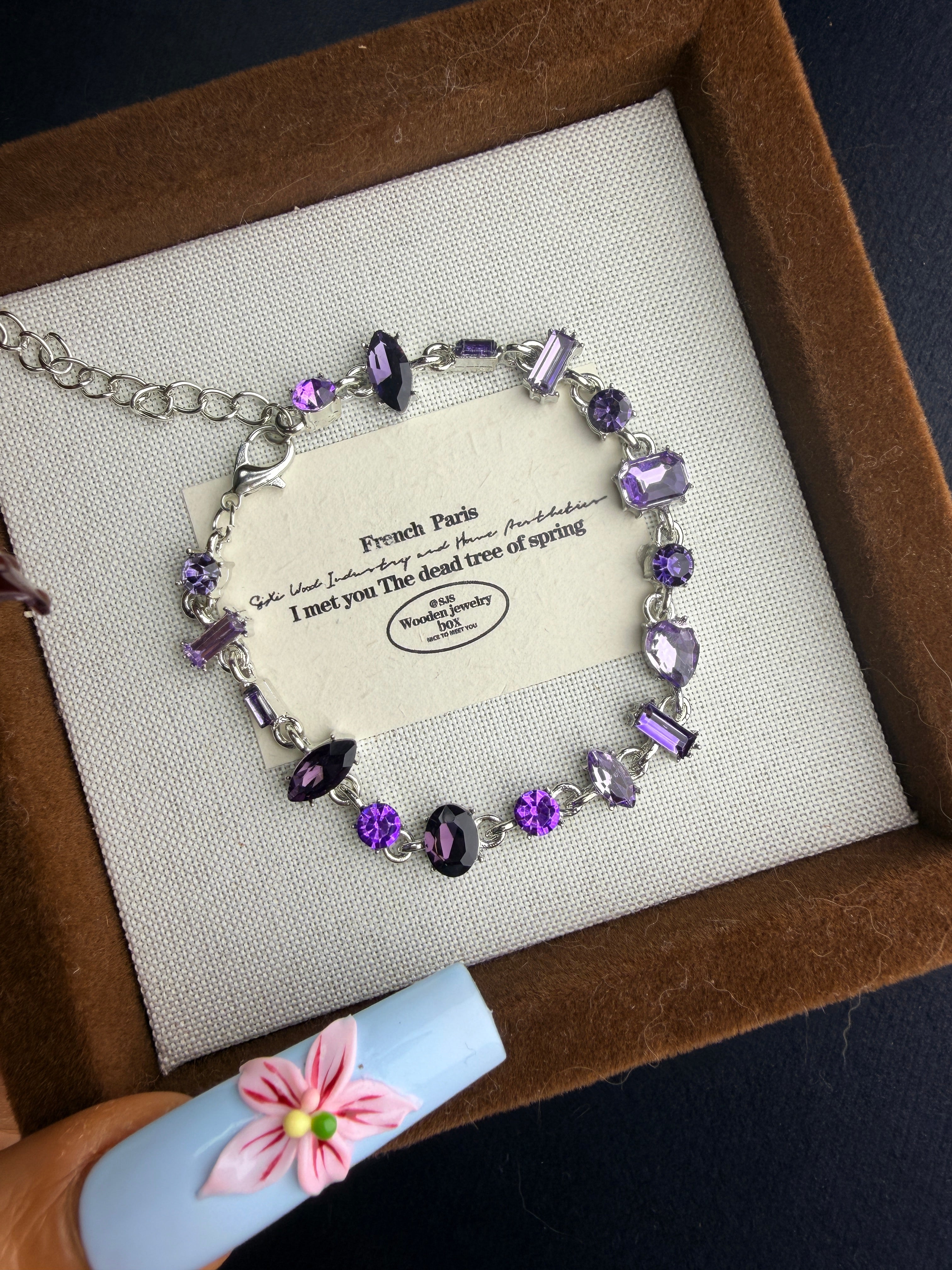 💜🩵🩷Main Character Lucky Bracelet – Adjustable Extension Chain (Purple / Pink / Blue)
