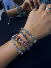 💜🩵🩷Main Character Lucky Bracelet – Adjustable Extension Chain (Purple / Pink / Blue)