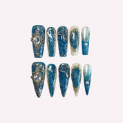 Navy Shine Coffin / Stiletto