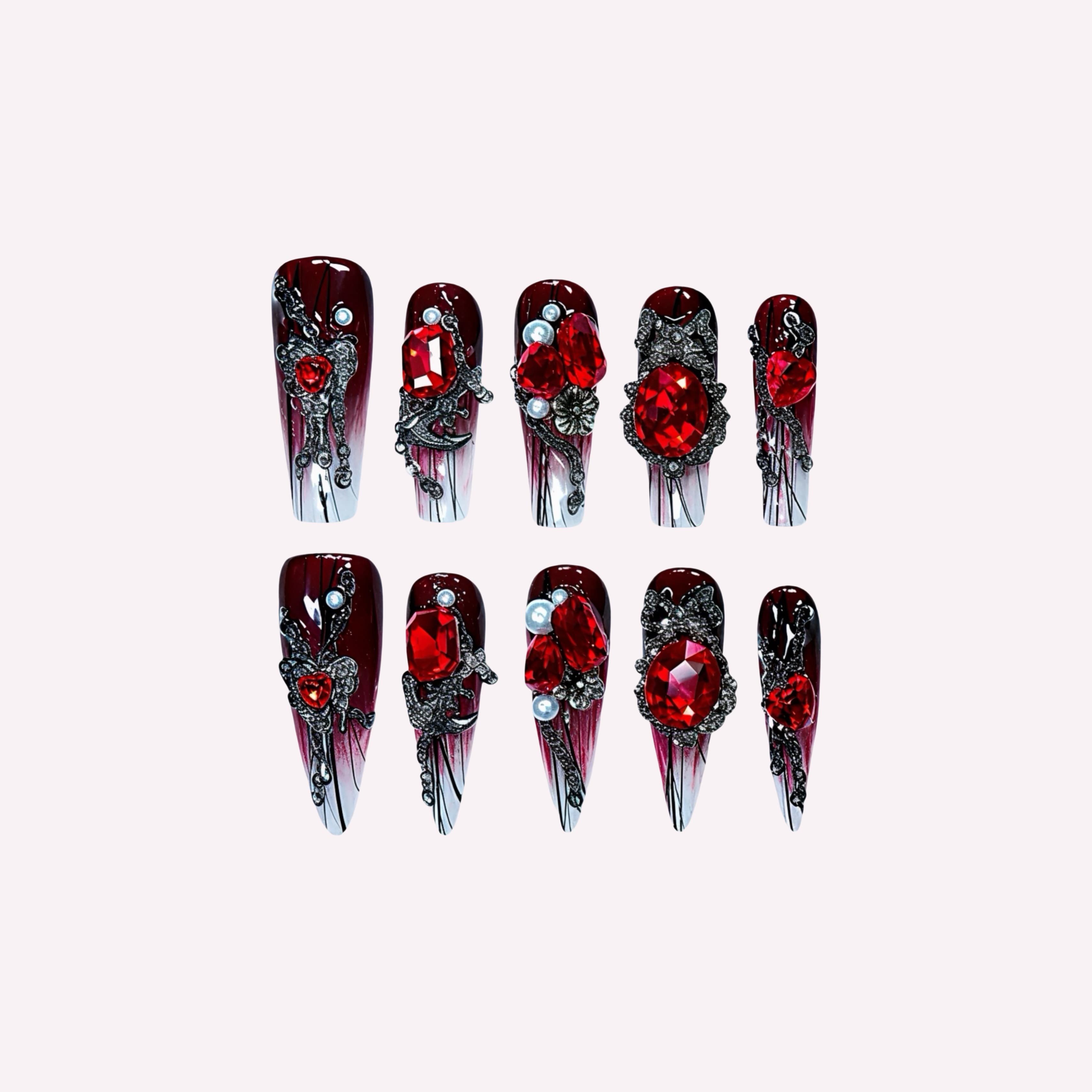 Ruby Blaze Coffin / Stiletto
