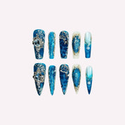 Navy Shine Coffin / Stiletto