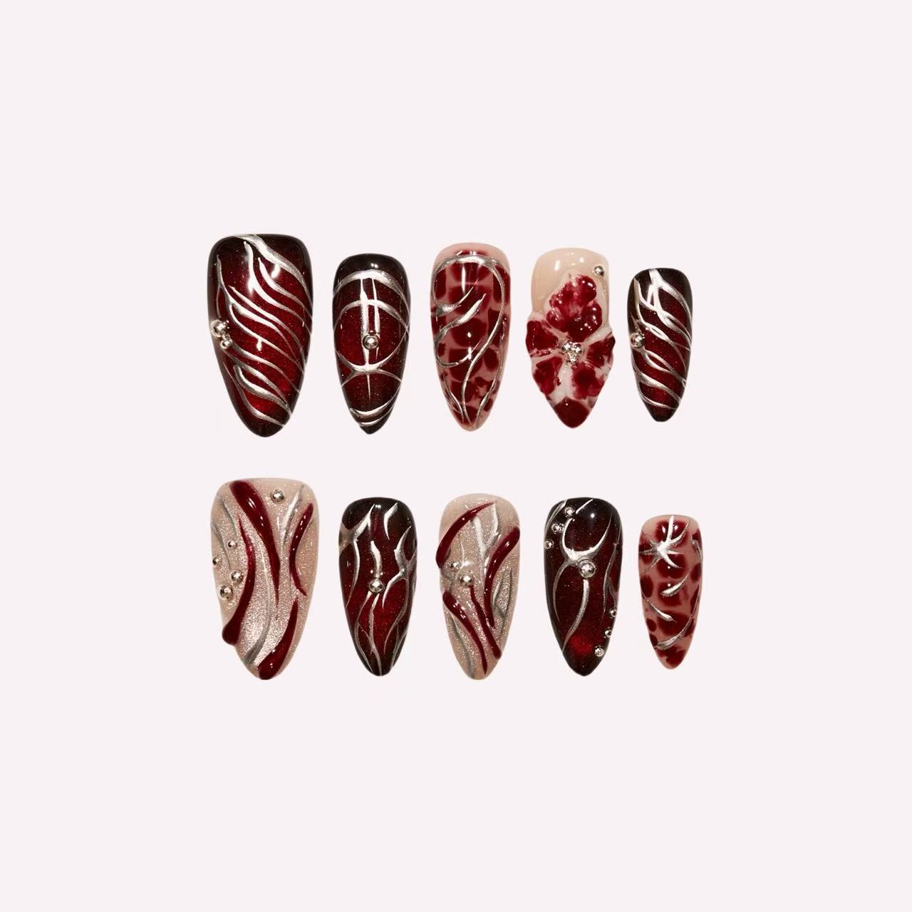 Burgundy Filigree