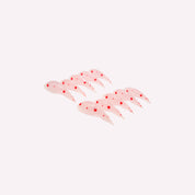 Cat Claw #5 handmade press-on nails — milky pink red polka dot gothic Y2K strawberry nail art set 30-40mm by Poorguyshop
