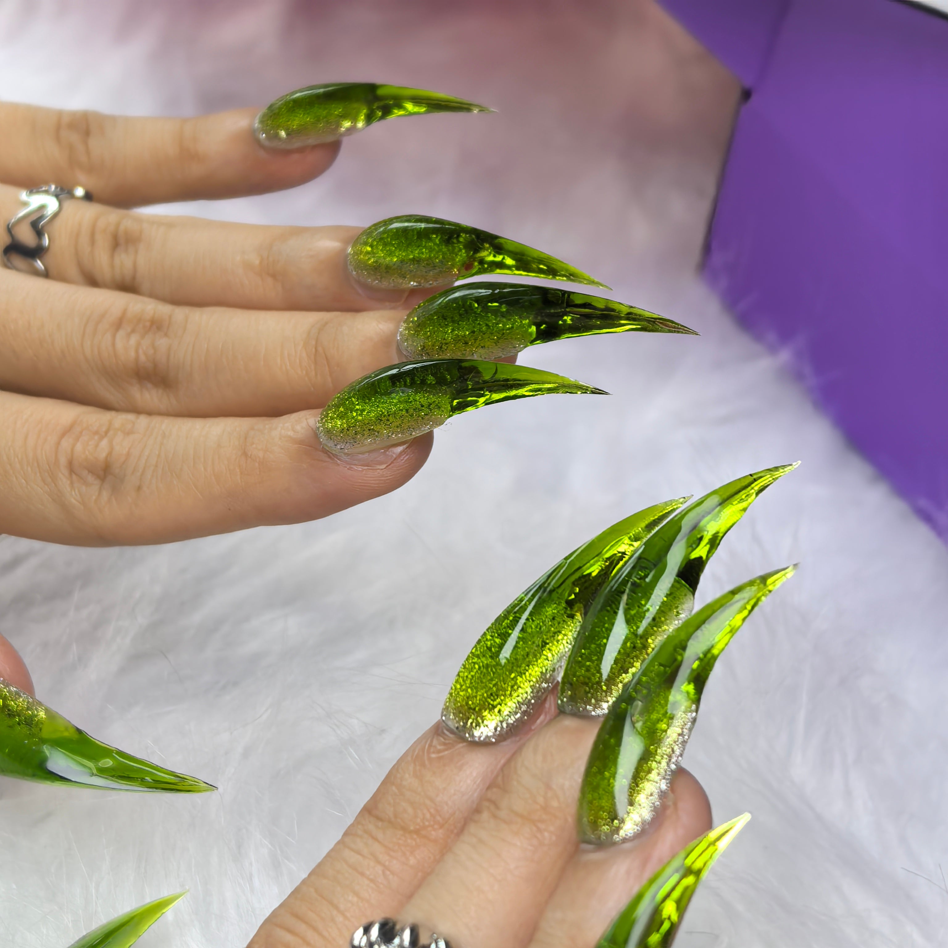 Cat Claw #7 claw press-on nails — reusable handmade sculptural cat claw nail art press-ons