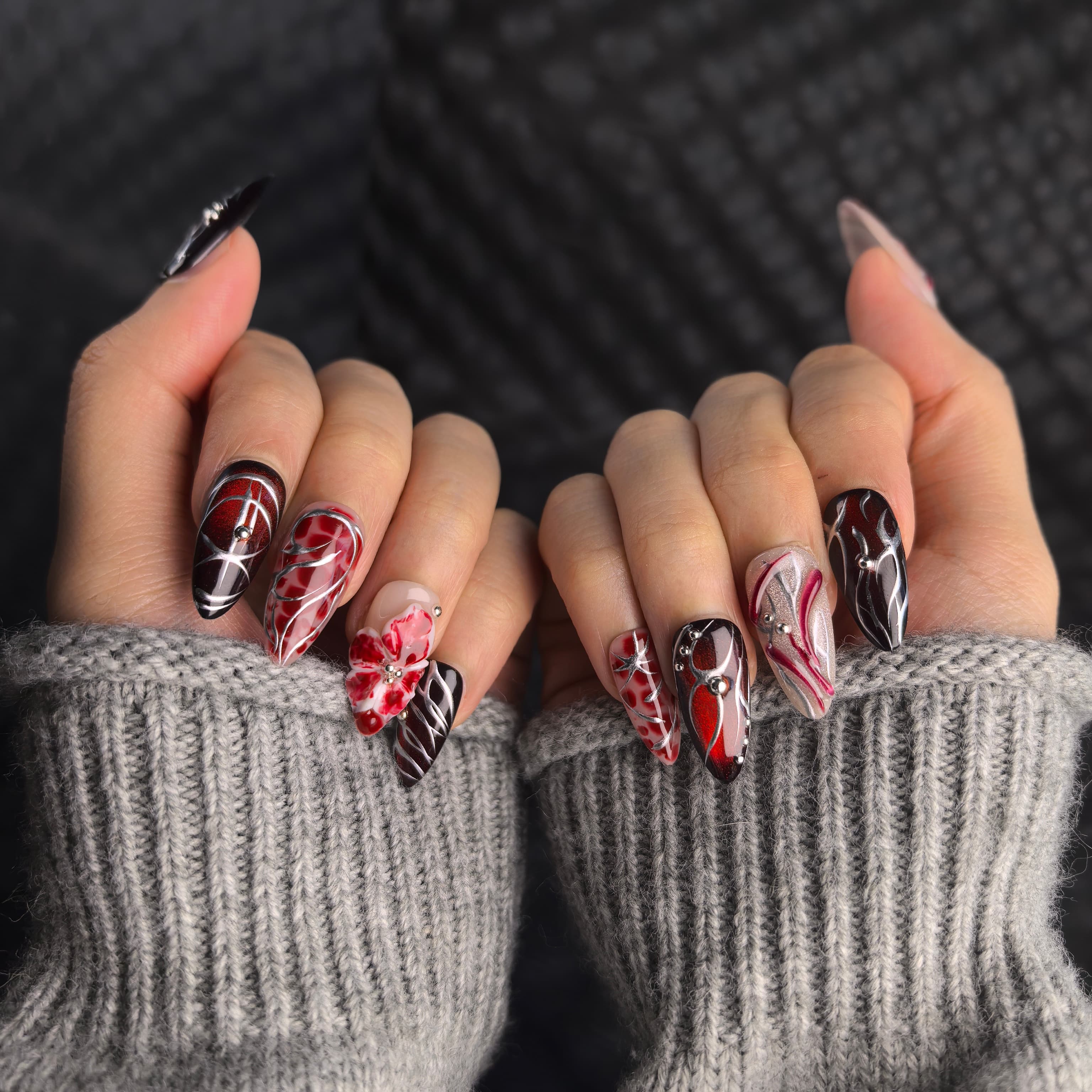 Burgundy Filigree