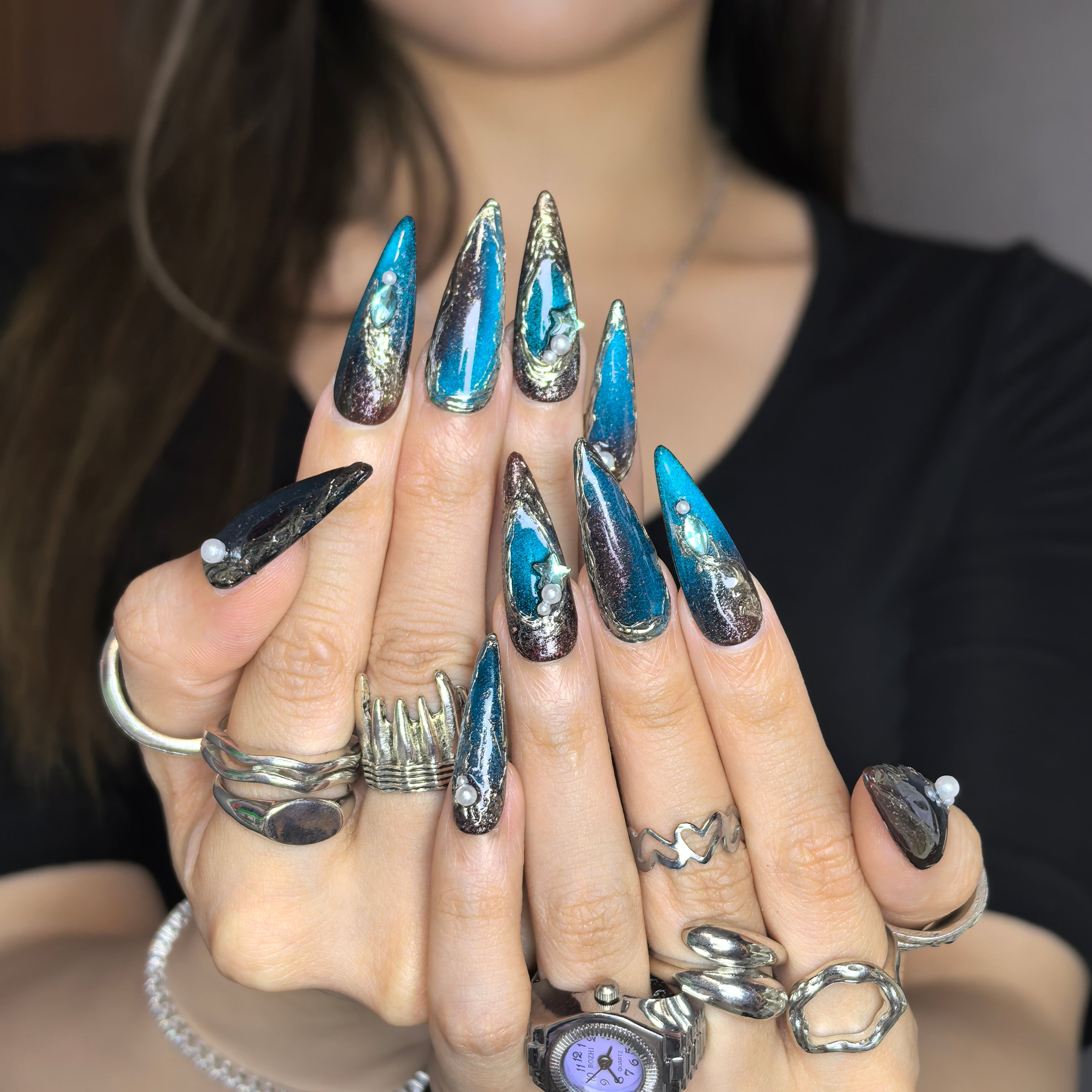 Hidden Tide handmade nail