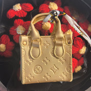 Luxe Leather Bag Charm (black/pink/white/gold)
